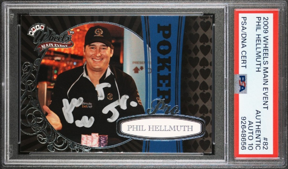 2009 Wheels #11 Phil Hellmuth Signed Poker Card Autograph PSA 10 Auto WSOP GOAT