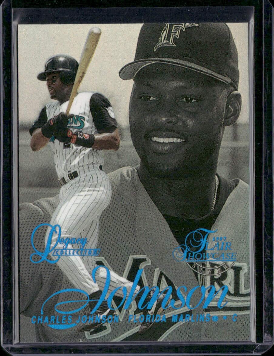 1997 Flair Showcase #78 Charles Johnson Legacy Collection Row 2 (Style) #/100