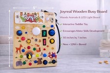 Joyreal Wooden Busy Board Woods Animals LED Light Board Toddler Toys - 12