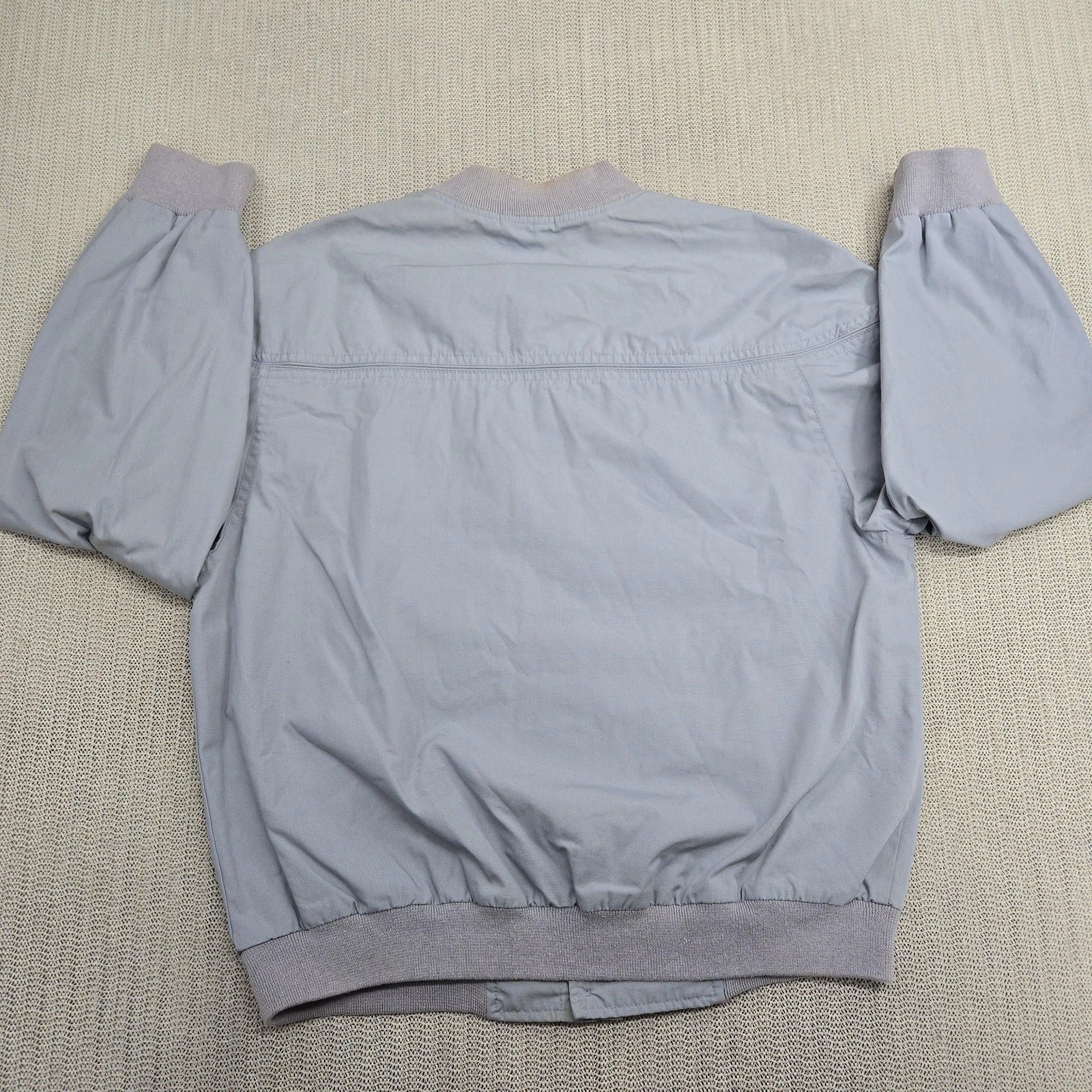 Vintage Current Seen Jacket Mens Large Gray Bomber Lightweight Zip Pockets 80s image 8