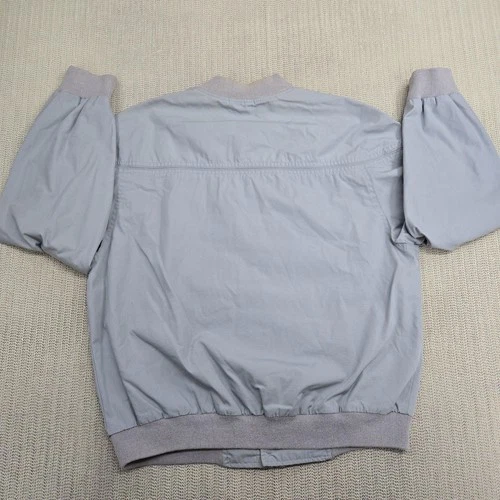 Vintage Current Seen Jacket Mens Large Gray Bomber Lightweight Zip Pockets 80s image 8