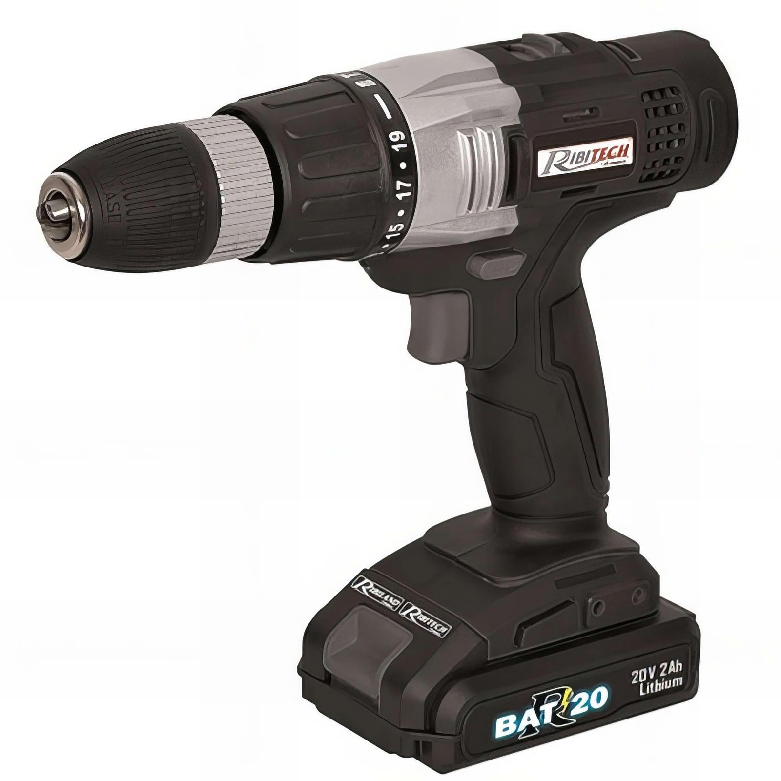 Ribimex PRBAT20/P Trapano Avvitatore a percussione 2 batterie Litio 20V 2 Ah