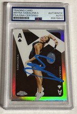 ARYNA SABALENKA SIGNED 2024 TOPPS CHROME ACES AUTO PSA/DNA