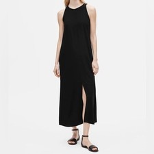Madewell Sleeveless Slit Midi Dress Black SIZE 2
