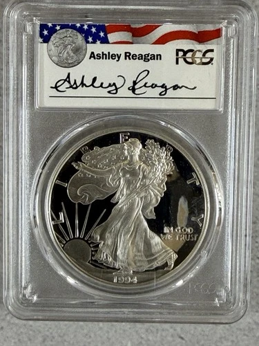 PR69 DCAM 1994-P American Silver Eagle Legacy Ashley Reagan Signed PCGS *8P19