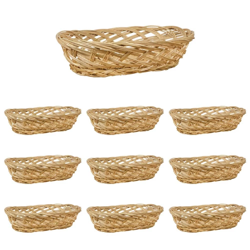 Set 2 Cesti Ovali in Vimini con Manici Larghezza 45 cm