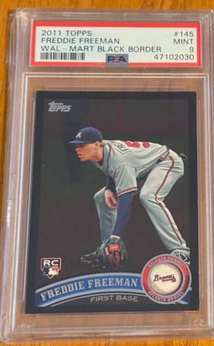 2011 Topps Wal-Mart All-Black Freddie Freeman #145 PSA 8 Rookie RC Braves