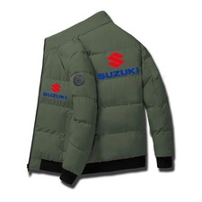 Suzuki Men'S Parka Jacket Thick Warm Winter Coat Windproof Water-Resistant Casua