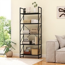 Uforic 5 Tier Bookshelf,Classically Home Office Bookcase Shelf Storage Organizer