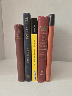 Vintage Chess Books ~ Lot of 5 ~ Rare 1951 Championship, Openings, Strategies 