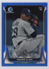 2014 Bowman Chrome Blue Refractor 8/250 Roenis Elias #28 e7b