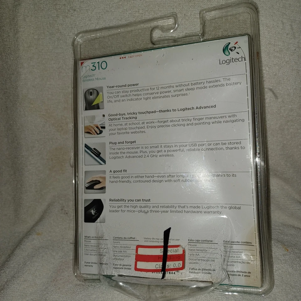 Logitech M310 Wireless Mouse Red Contoured Soft Rubber New Sealed (BX7) - Image 3 of 4