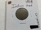 1878 Indian Head Penny Small Cent Key Date with Details See Desc 010626 27te