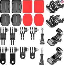 Universal Action Camera Accessory Kit, Curved & Flat Adhesive Sticky