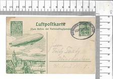 1912 Luftpostkarte Deutsdches Reich Nationalflugspende 50Pf Wiesbaden FR ; 62586