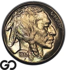 1937-S Buffalo Nickel, Super Sharp Strike, Beautiful Album Color