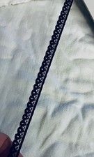 VTG Fine Black Lace Edging Dressmaking Junk Journal 90" L x   W