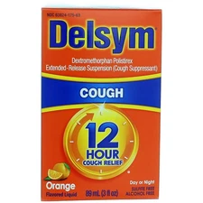 5 Pack Delsym Adult 12 Hr Cough Relief Liquid, Orange, 3oz