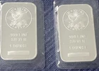 (2) SUNSHINE MINTING 1 OZ .999 FINE SILVER BARS SEALED