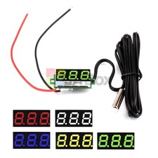 DC4-28V Mini Digital Thermometer Temperature Tester with NTC Waterproof Probe