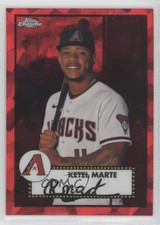 2021 Chrome Platinum Anniversary Red Atomic Refractor /100 Ketel Marte #180 13w8