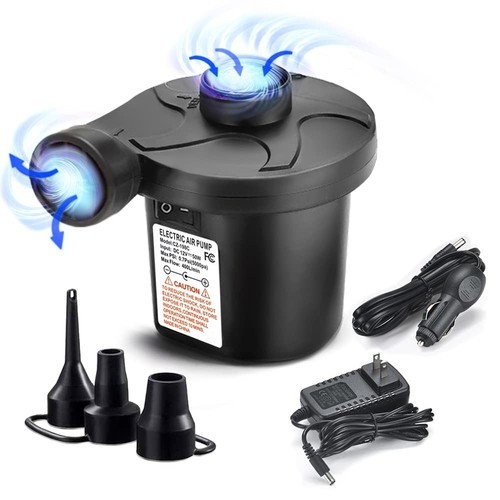 Electric Air Pump, Portable Quick-Fill Air Mattress Pumps for Inflatable Cush...
