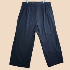 PrettyLittleThing Pants Womens Plus Size 20 Black Wide-Leg Trousers NEW