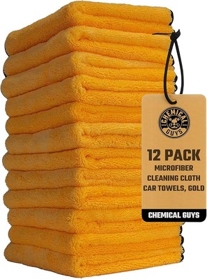 Chemical Guys - Professional Grade Microfiber Towels, Gold (16 Inch x 16 Inch)