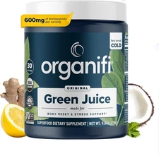 Organifi Green Juice - Powder Supplement with Organic 30 Servings (Pack of 1) 