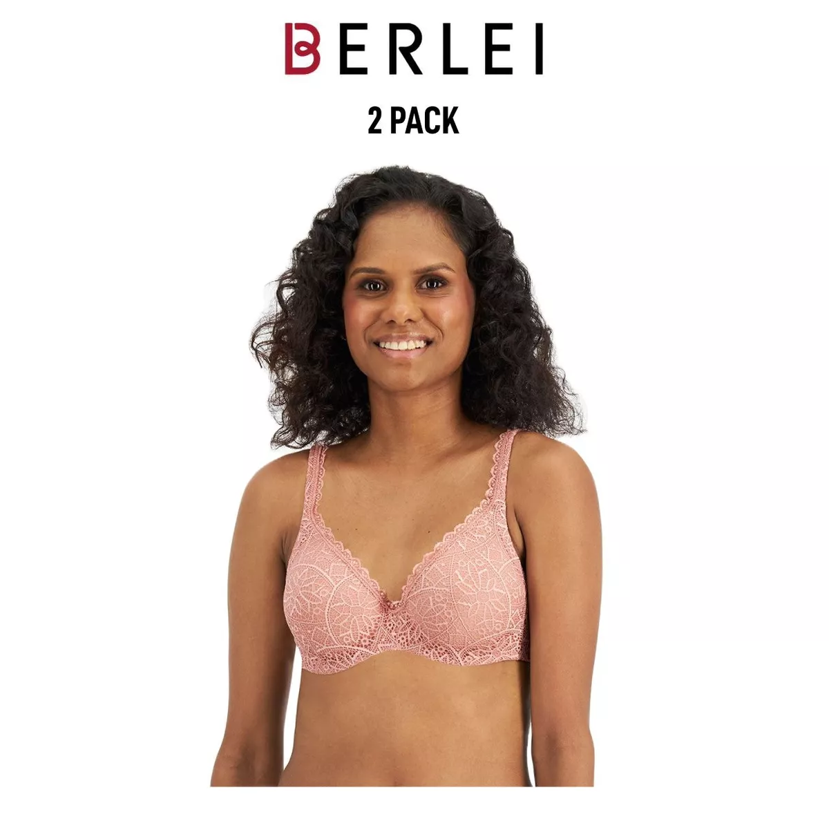 Womens Berlei Barely There 2 PACK Lace Contour Bra Soft Stretch