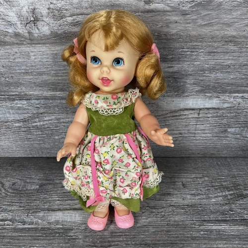 Vintage 1967 Mattel Goldilocks Pull String Doll 10” Doesnt Talk Blue Eyes