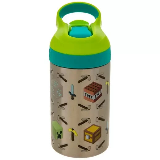 Zak Designs Minecraft 15.5 Ounce Metal Insulated Water Bottl