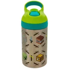 Zak Designs Minecraft 15.5 Ounce Metal Insulated Water Bottle NEW! Free Ship!