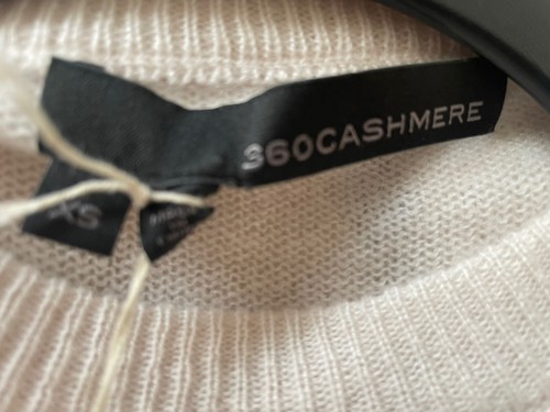Suéter cuadrado suelto tejido ligero 360 CASHMERE 100 % cachemir talla XS NUEVO CON ETIQUETAS - Imagen 6 de 8