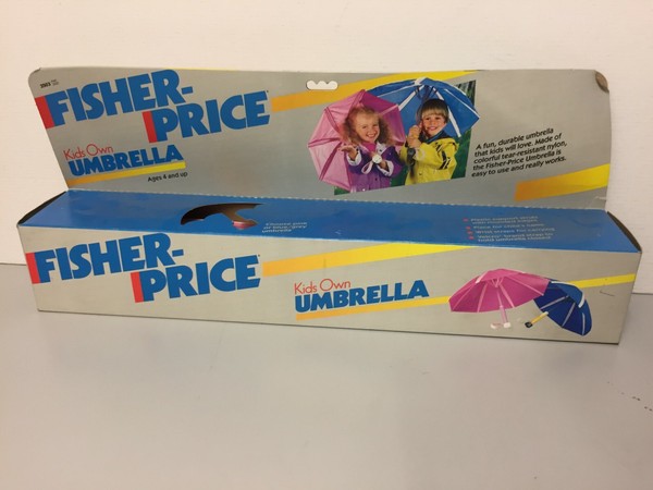 FISHER PRICE PARAGUAS NIÑOS ROSA (PINK KIDS UMBRELLA). AÑO 1987. NUEVO. VINTAGE