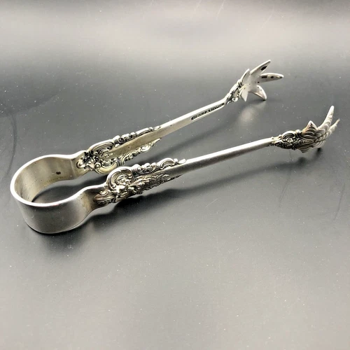 Sterling Silver Vintage Wallace Grand Baroque  Sugar Tongs 925