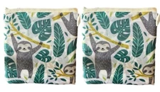 2 Pack Sloth Design Reusable Grocery Bags Vibrant Tote Bag For Groceries, Toys