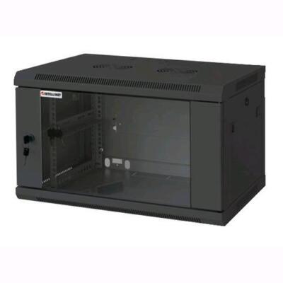 Armadio Intellinet Rack 19''a muro 12 Unita' sezione unica prof. 600mm Nero