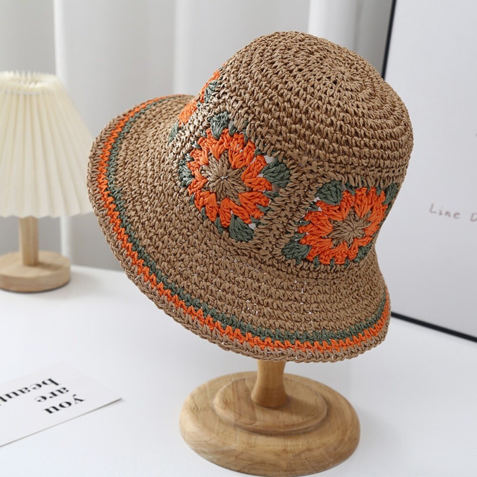 UV Protection Straw Hats Large Eave Bucket Hat New Holiday Beach Hat