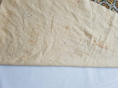 Vintage Hand Block Printed Isfahan Ghalamkar Paisley Tablecloth 256x154cm - Picture 14 of 14