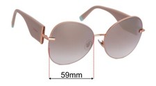 SFx Replacement Sunglass Lenses fits Tiffany  Co TF3069 - 59mm Wide