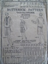 Antique E M Scarbrough Sons Austin Texas 1915 Sew pattern Butterick 6754 Girls