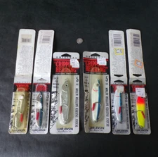 Group of 6 LUHR JENSEN Original CRIPPLED HERRING Lures 3, 4 & 5 OZ In Pkg COLORS