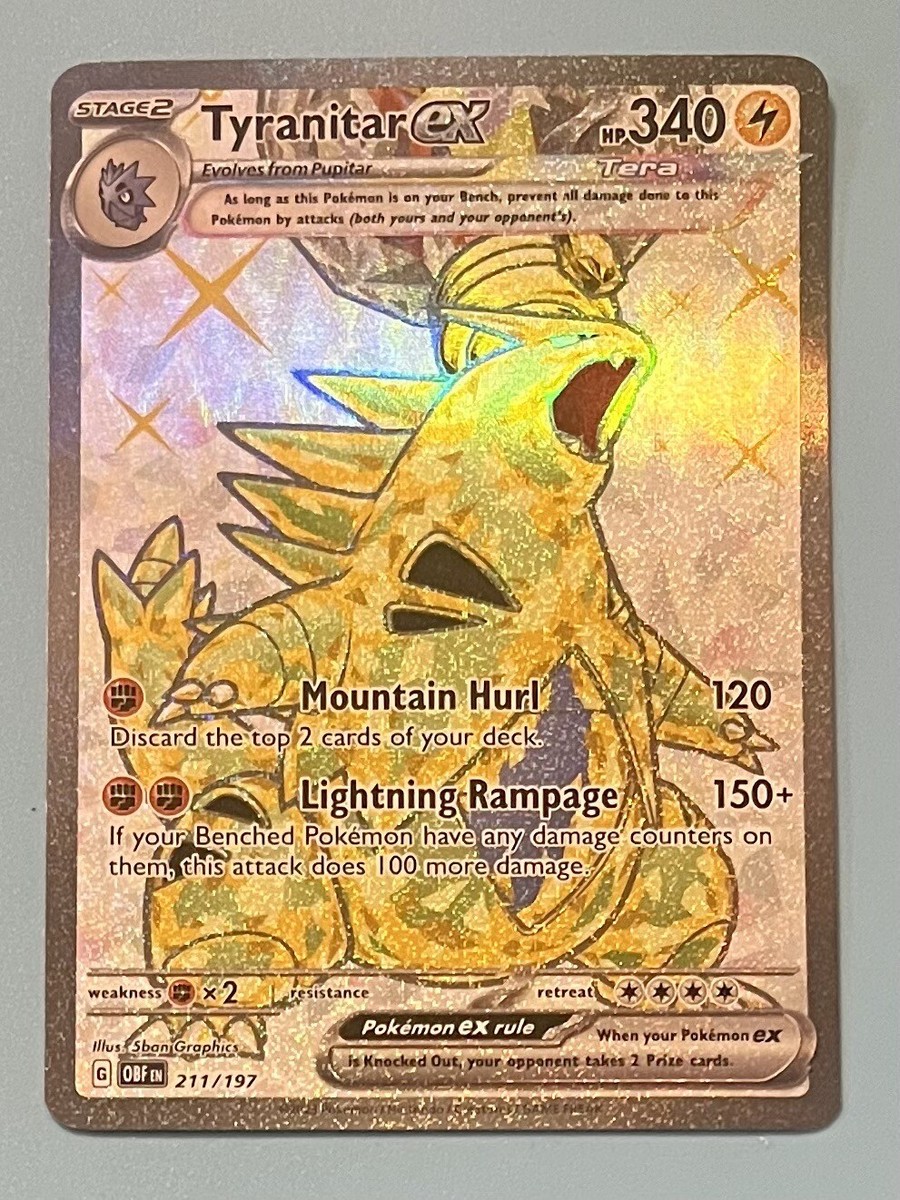Tyranitar EX 211/197 - Full Art Ultra Rare - Obsidian Flames