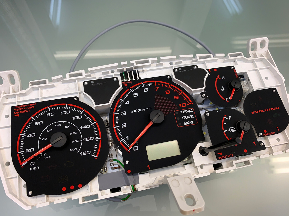 Mitsubishi Lancer EVO 7 8 9 XTS 10K | 180 MPH dials, esferas