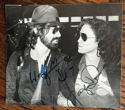 Faye Dunaway And Peter Wolf J Geils Band Signed Paper Magazine Photo Clipping Ebay