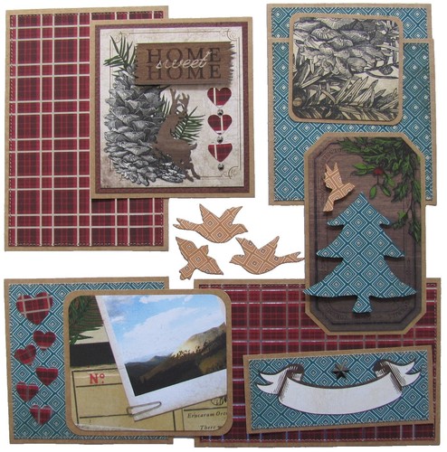 大売り出し！Made in U.S.A. catalog & Scrapbook Vintage Transport - Heritage - 2 Premade Scrapbook Pages - EZ