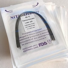 10 Packs Dental Ortho Thermal Activated NITI Arch Wires Round 10 Sizes