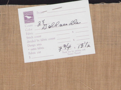 28 ct Cross Stitch Fabric Gold Needle 18.5x7.75'' Cashel Linen Twisted THreads