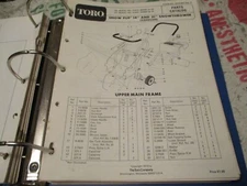 Toro 14 & 21 inch 31412 31502  snow pup snow thrower Parts Catalog Manual